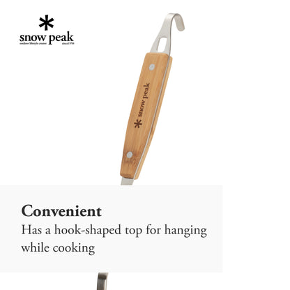 Snow Peak Nylon Ladle - Essential Camping & Kitchen Utensil - Stainless Steel, Nylon, Bamboo