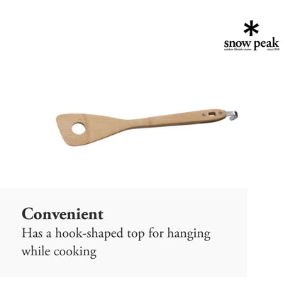 Snow Peak Bamboo Spatula - Essential Camping & Kitchen Utensil - Stainless Steel, Bamboo