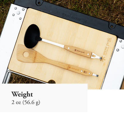 Snow Peak Bamboo Spatula - Essential Camping & Kitchen Utensil - Stainless Steel, Bamboo