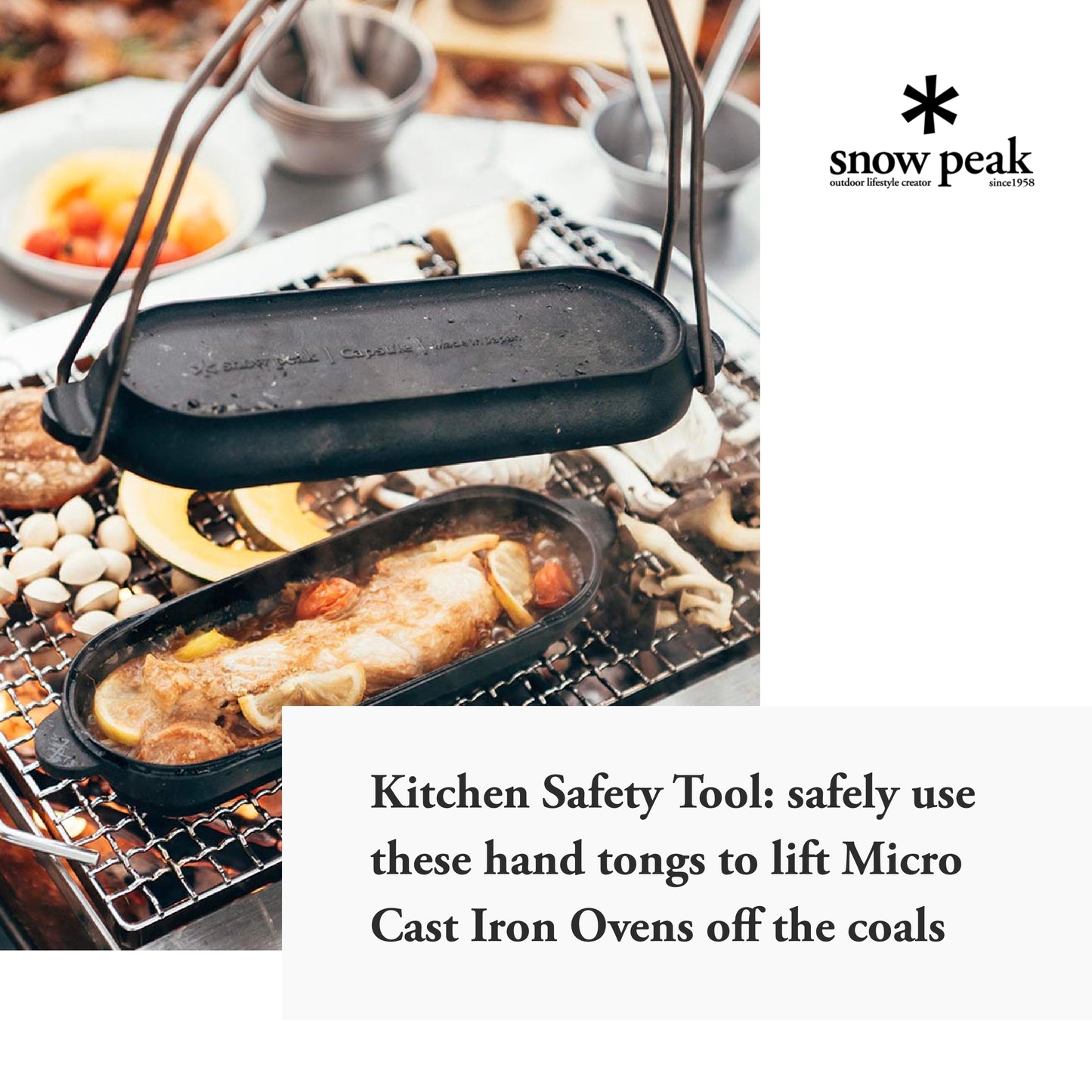 Snow Peak Micro Cast Iron Lifter - Perfect Tool for your Snow Peak Micro Cast Iron Dutch Oven