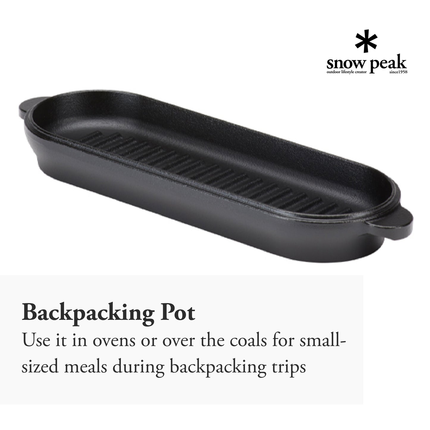 Snow Peak Cast Iron Micro Capsule - Small Dutch Oven - Home & Outdoor Kitchen - Camping - 4.2 Ibs