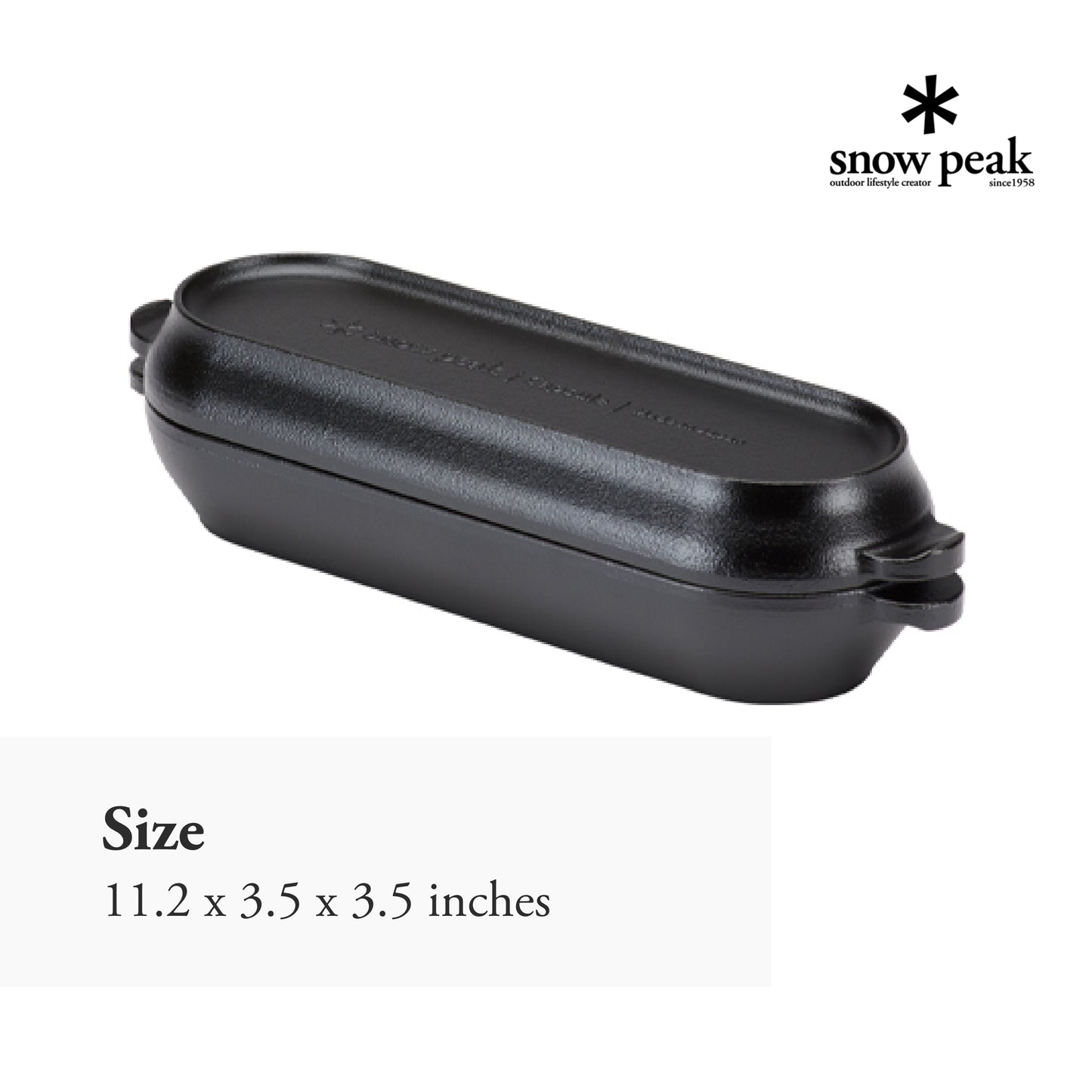 Snow Peak Cast Iron Micro Capsule - Small Dutch Oven - Home & Outdoor Kitchen - Camping - 4.2 Ibs