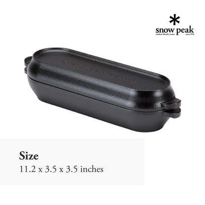 Snow Peak Cast Iron Micro Capsule - Small Dutch Oven - Home & Outdoor Kitchen - Camping - 4.2 Ibs