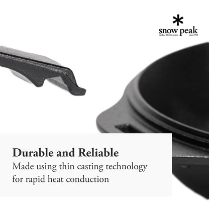 Snow Peak Cast Iron Duo - All-in-One Cook Set - Pot, Lid, Skillet, Plates, Handles, Storage Case