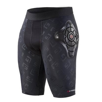 G-Form Pro-X Mountain Bike Compression Shorts with Padding - Athletic Shorts - Black Logo, Adult X-Large