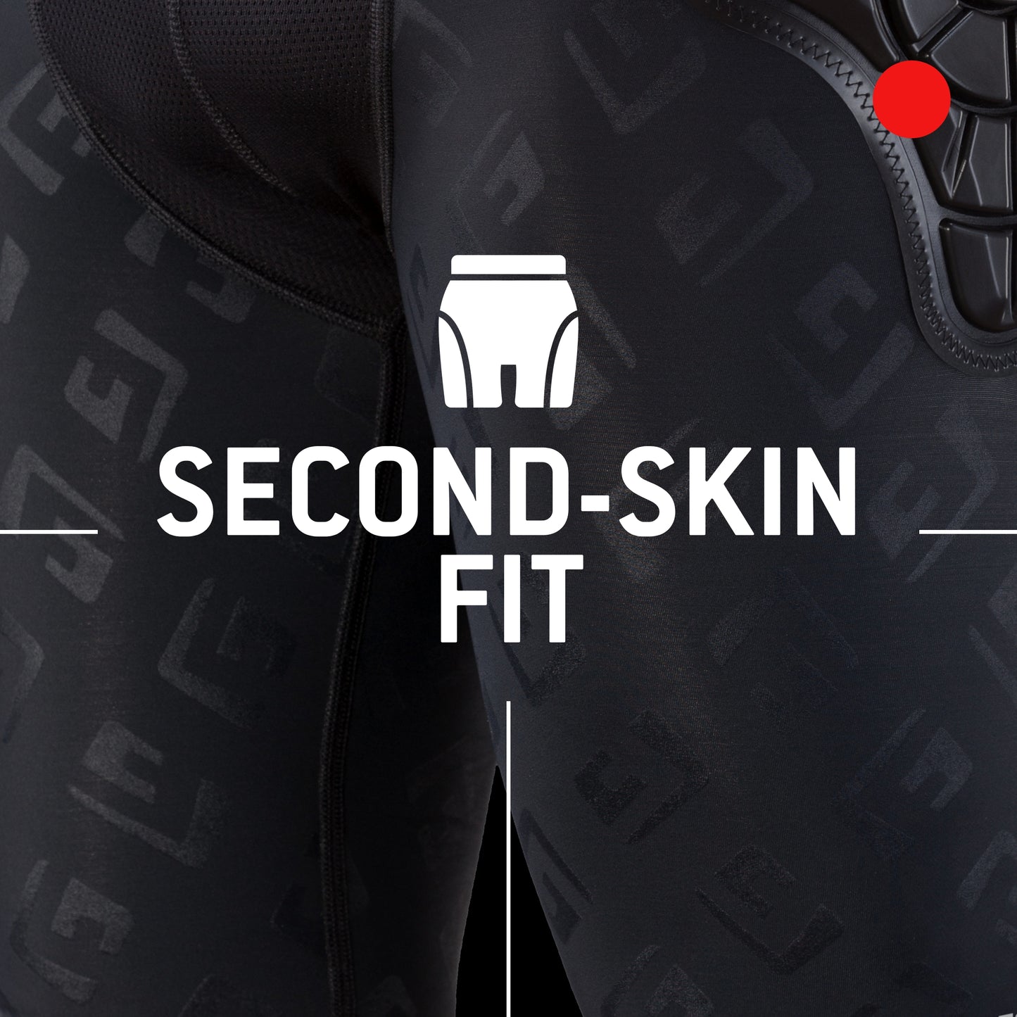 G-Form Pro-X Mountain Bike Compression Shorts with Padding - Athletic Shorts - Black Logo, Adult X-Large