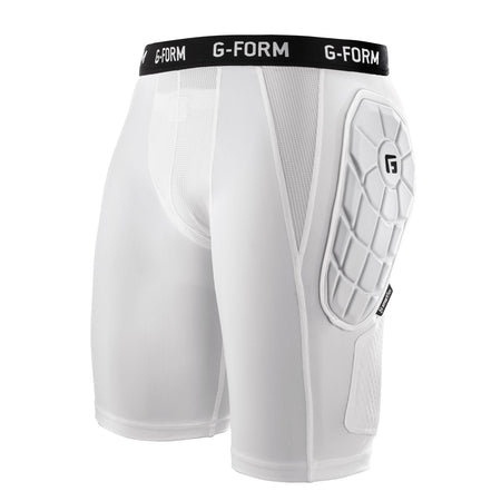G-Form Elite Bandit Sliding Shorts - Compression Shorts - Baseball Sliding Shorts - White, Adult XL