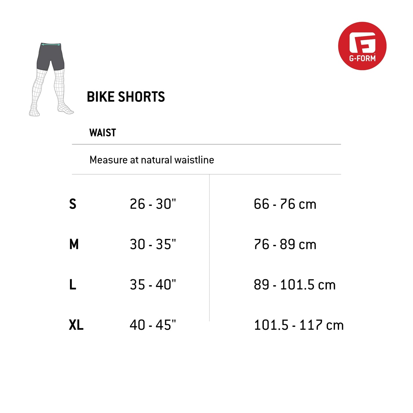 G-Form Pro-X3 Bike Liner - Dirt Bike and Mountain Bike Sports Shorts - Black, Adult Medium
