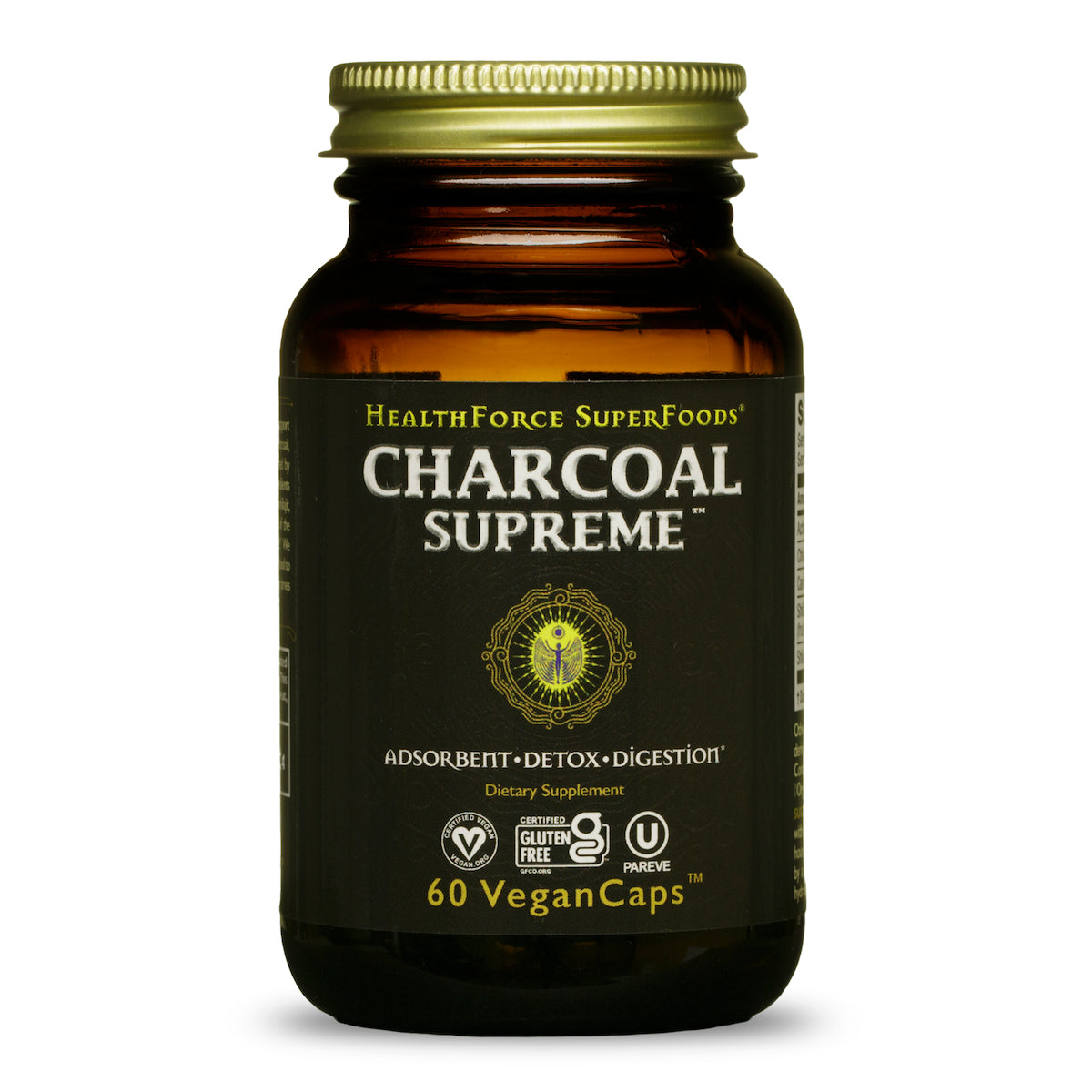 HealthForce SuperFoods Charcoal Supreme - 60 VeganCaps