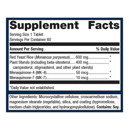 Metagenics Coratin - Red Yeast Rice & Plant Sterol Combination Supplement with Vitamin K2, Calcium and Phosphorus - 60 Tablets