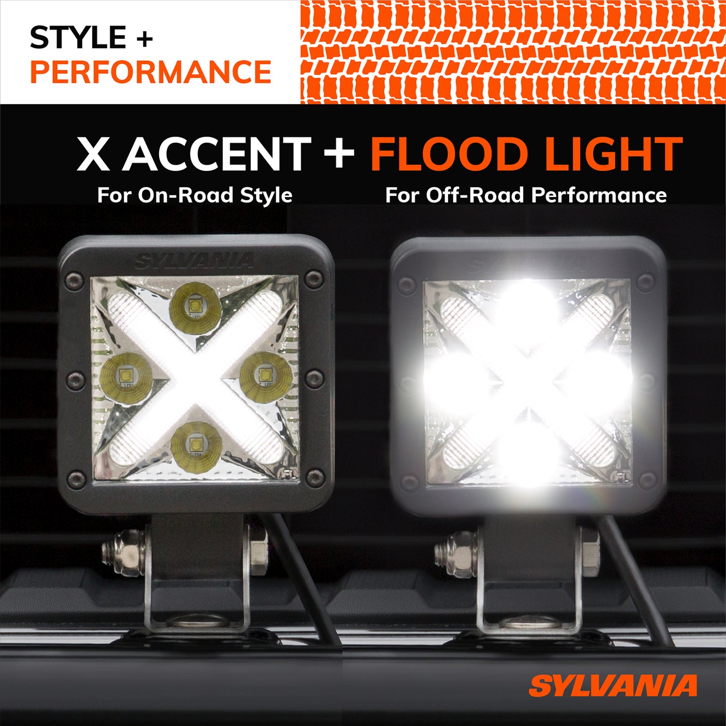 SYLVANIA - LED Pod 3 Inch Cube Light - Dual Mode Accent plus Flood Light 1800 Raw Lumens Best Off Road Driving Work Light, Truck, Car, Boat, ATV, UTV, SUV, 4x4 (1 PC)