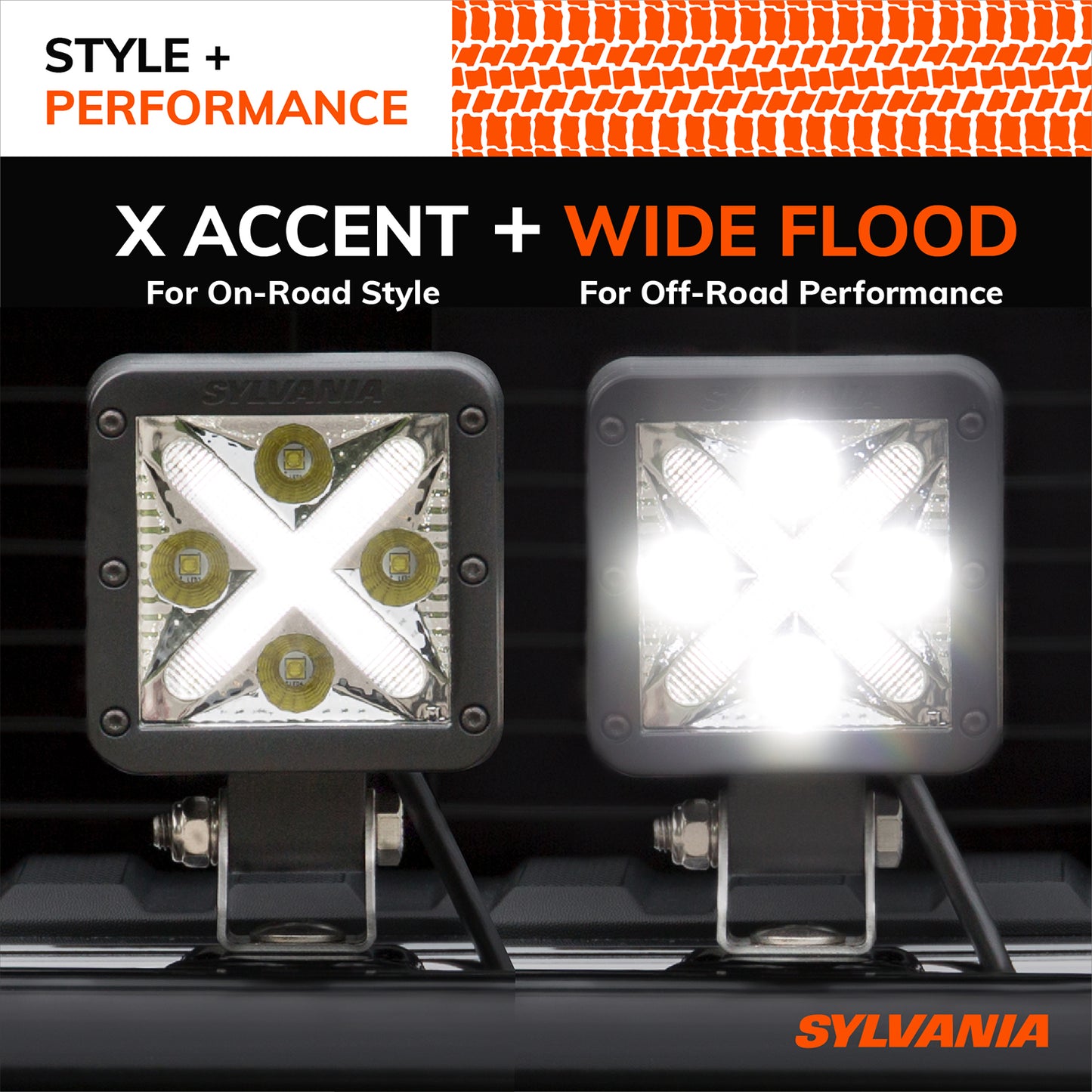 SYLVANIA - LED Pod 3 Inch Cube Light - Lifetime Limited Warranty - Dual Mode Accent plus Wide Flood Light 1800 Raw Lumens Best Off Road Driving Work Light, Truck, Car, Boat, ATV, UTV, SUV (1 PC)
