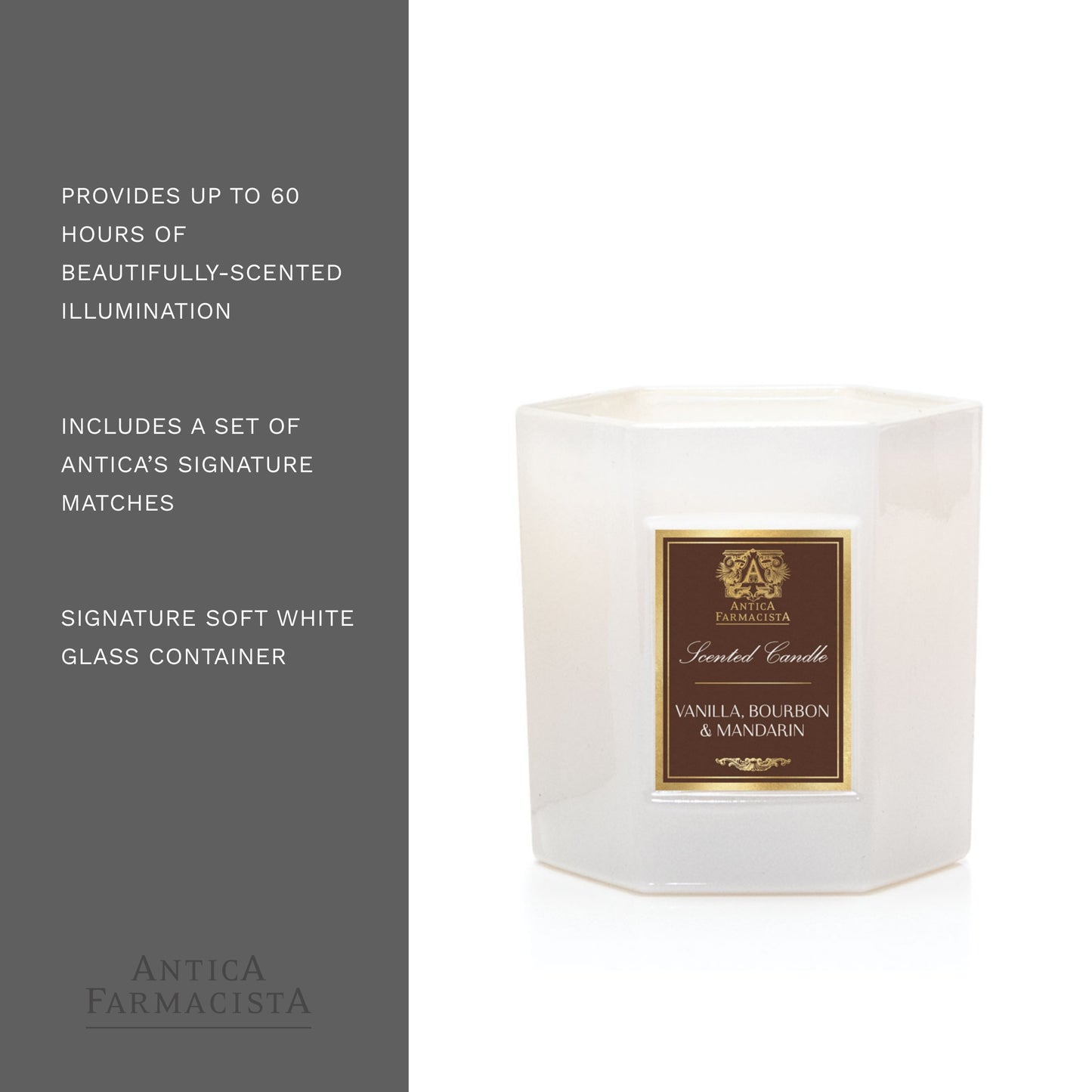 Antica Farmacista Scented Candle, Vanilla, Bourbon & Mandarin, 9 Ounce