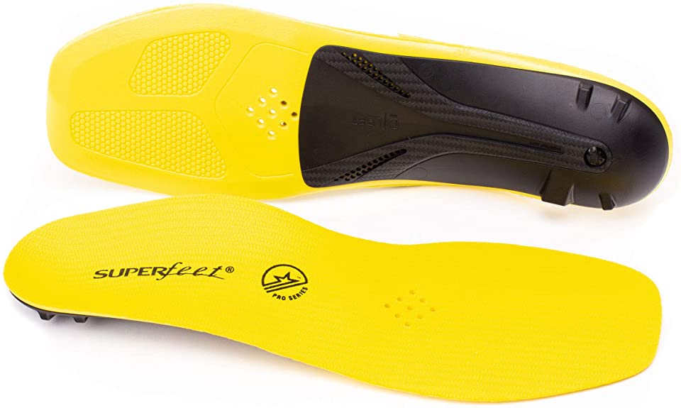 Superfeet Unisex-Pro Carbon Fiber Professional Performance Inserts for Hockey Skate Insole, Blaze Yellow, Skate 13 - 14