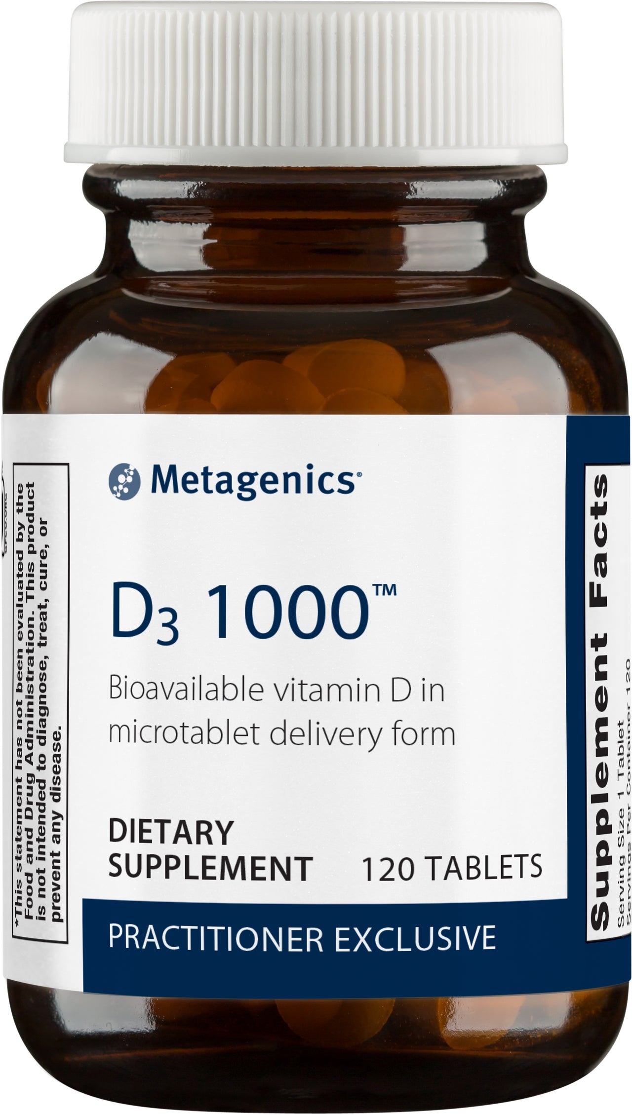Metagenics Vitamin D3 1000 IU - Vitamin D Supplement for Healthy Bone Formation, Cardiovascular Health, and Immune Support - 120 Count