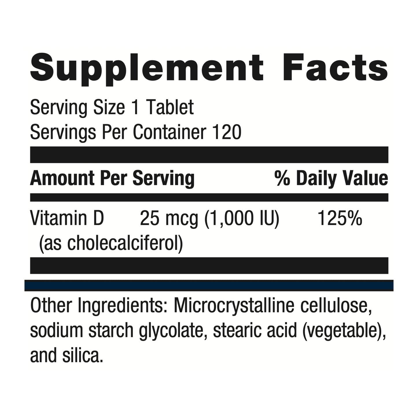 Metagenics Vitamin D3 1000 IU - Vitamin D Supplement for Healthy Bone Formation, Cardiovascular Health, and Immune Support - 120 Count