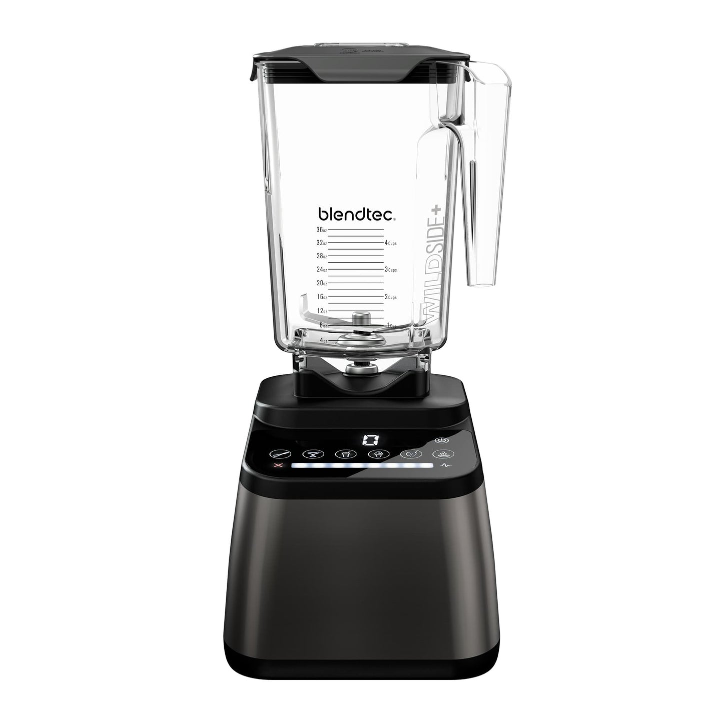 Blendtec - Original Designer Blender - WildSide+ Jar (90 oz) - Professional-Grade Power - Self-Cleaning - 6 Pre-programmed Cycles - 8-Speeds - Sleek and Slim, Gunmental