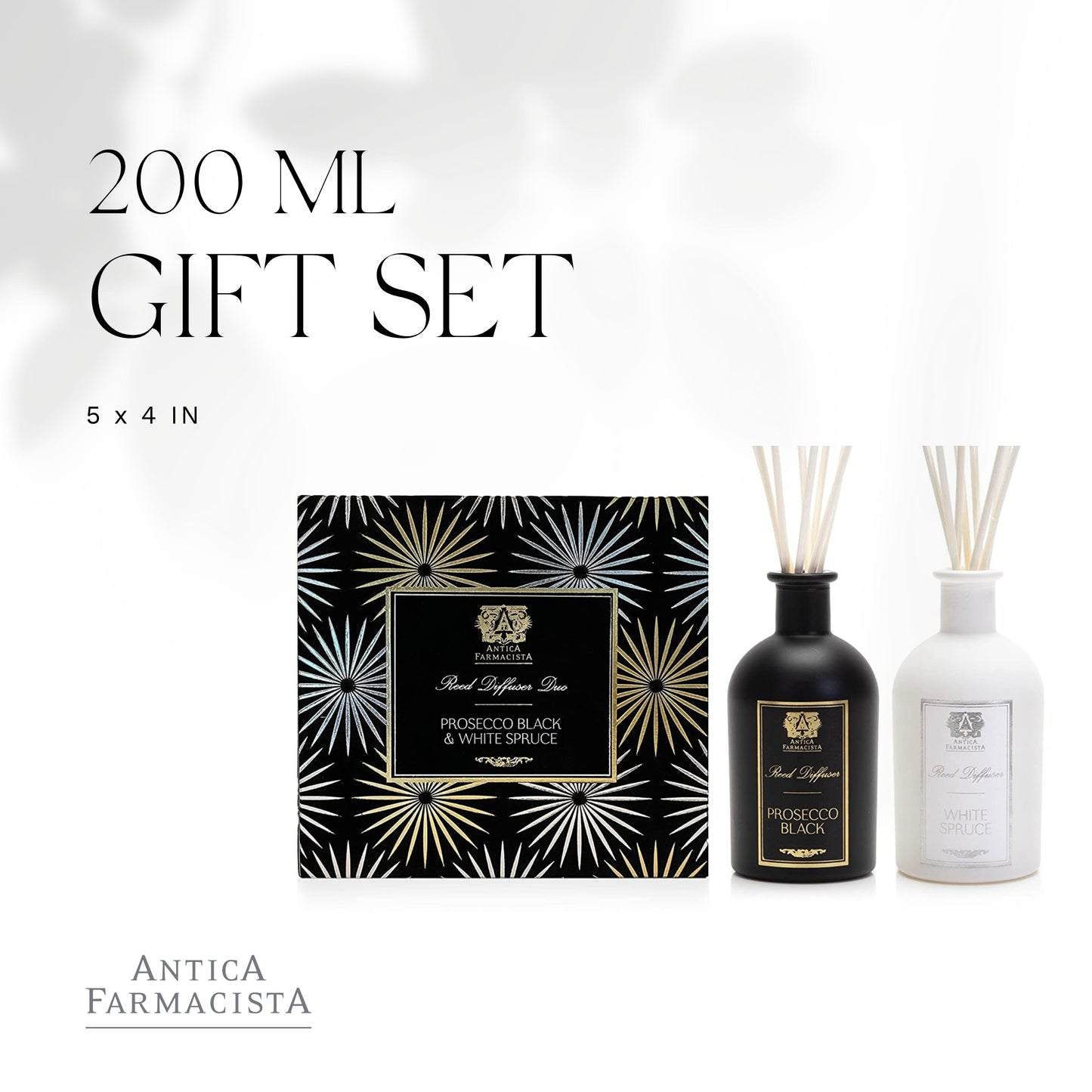 Two 200ml HA Duo White Spruce and Prosecco Black