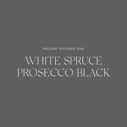 Two 200ml HA Duo White Spruce and Prosecco Black