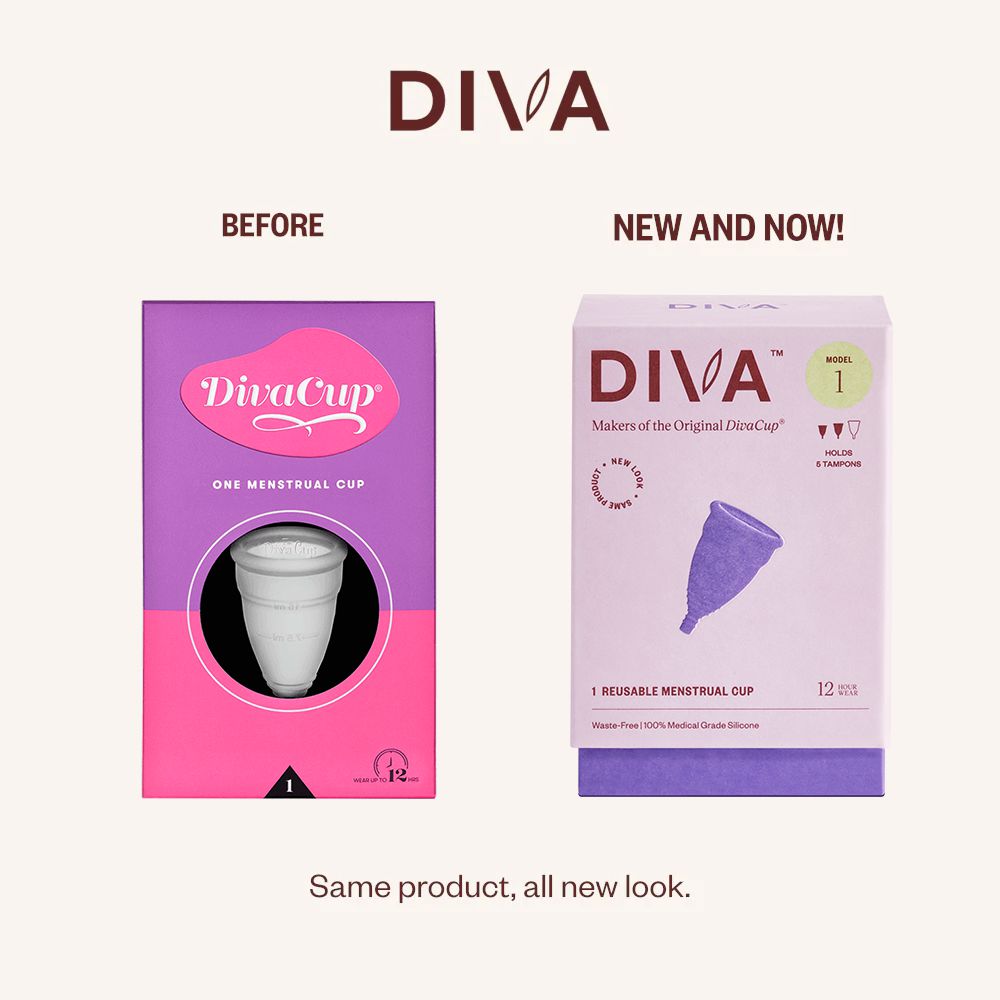 DivaCup - BPA-Free Reusable Menstrual Cup - Leak-Free Feminine Hygiene - Tampon and Pad Alternative - Up to 12 Hours of Protection - Model 1