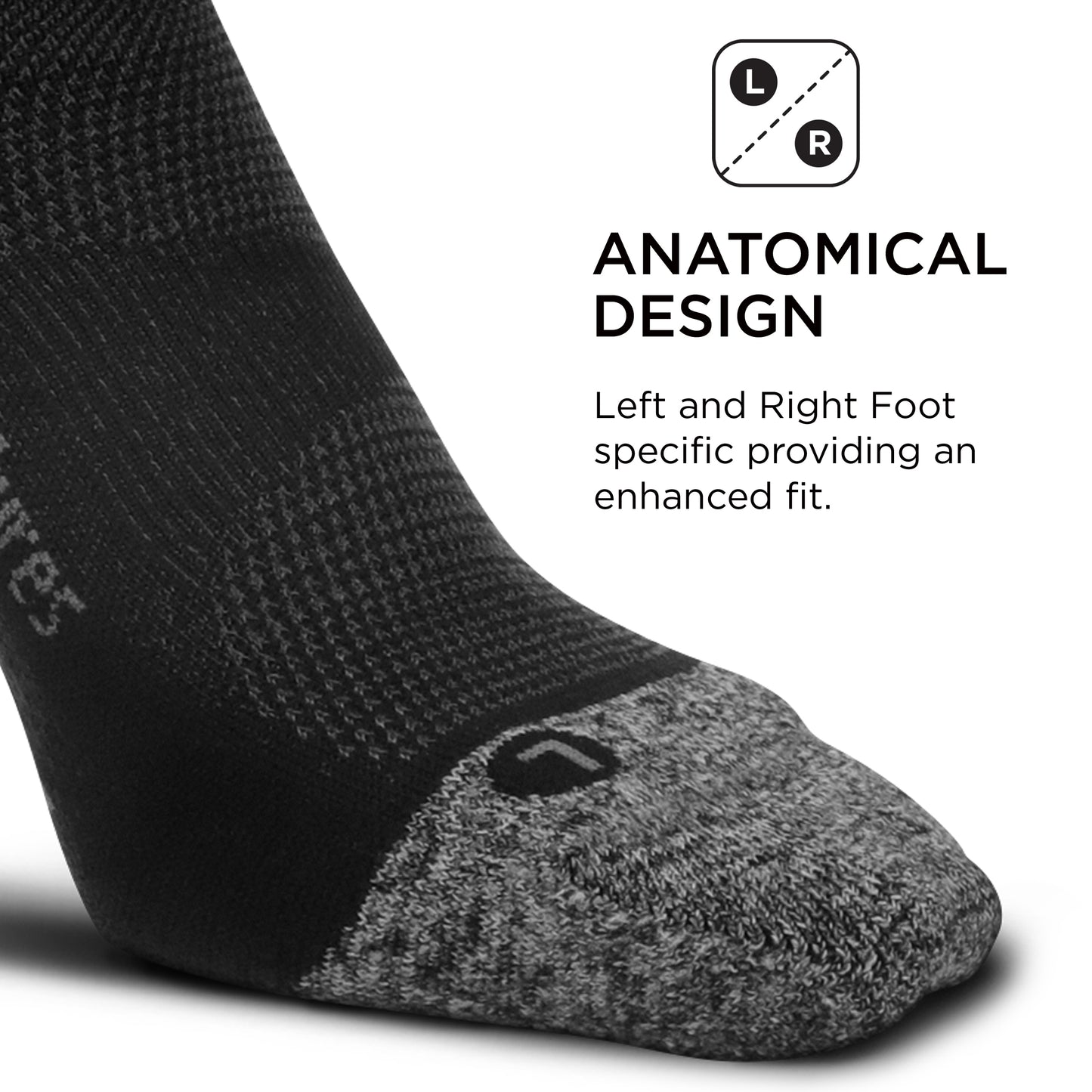 Feetures Elite Light Cushion Quarter Solid- Running Socks for Men & Women, Targeted Compression, Moisture Wicking- Large, Black