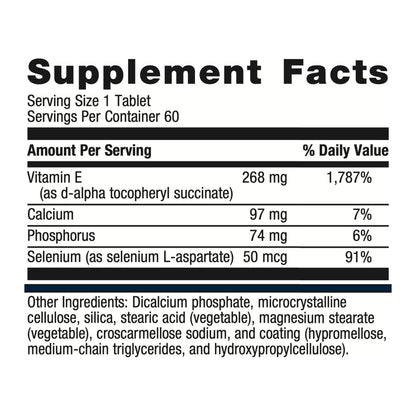 Metagenics E-400 Selenium, Antioxidant Supplement with Vitamin E to Help Support Cellular Health - 60 Tablets, 2 Month Supply