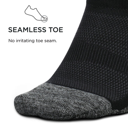 Feetures Elite Light Cushion No Show Tab Solid- Running Socks for Men & Women, Athletic Compression Socks, Moisture Wicking- Small, Black
