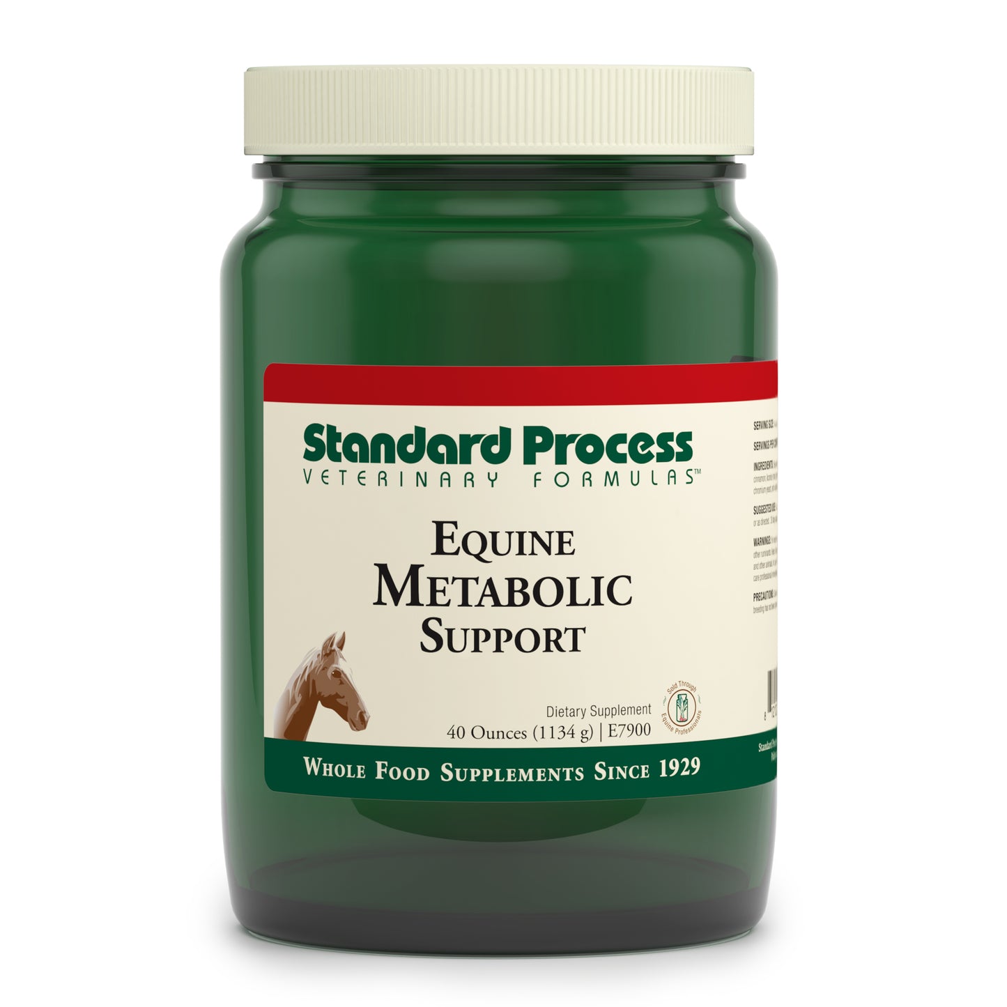 Standard Process Equine Metabolic Support - Whole Food Horse Supplies for Glucose Metabolism and Antioxidant Activity with Green Tea Extract, Cayenne Pepper, Licorice Root - 40oz
