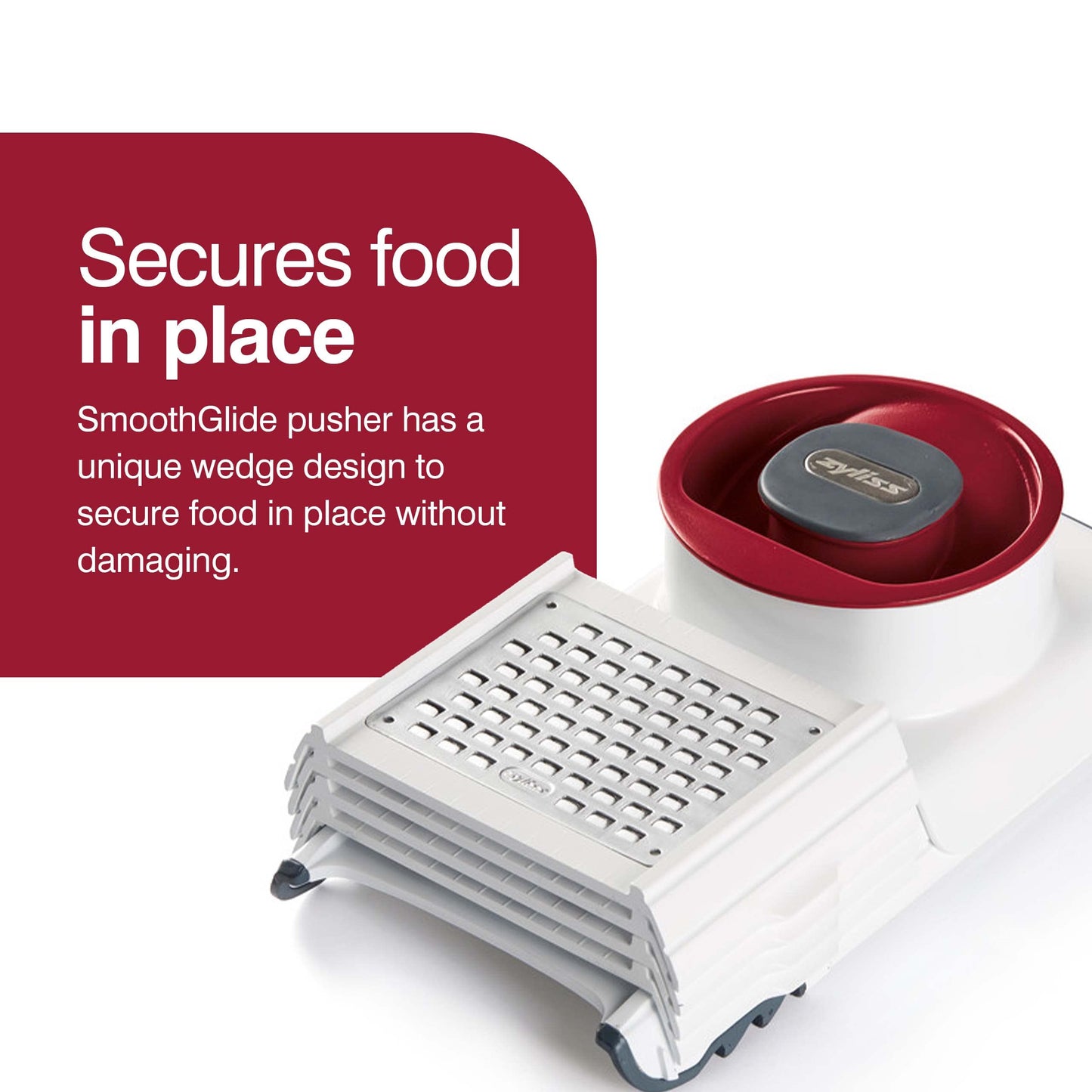 Zyliss 4 in 1 Slicer Grater - Vegetable Cutter, Adjustable and Collapsible with Non-Slip Grip