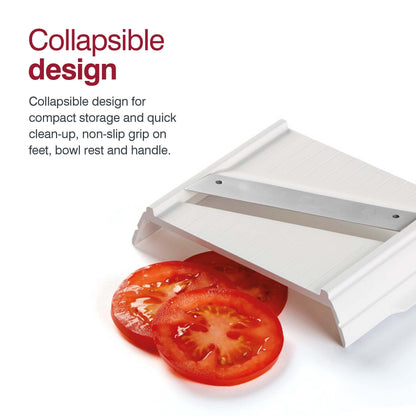 Zyliss 4 in 1 Slicer Grater - Vegetable Cutter, Adjustable and Collapsible with Non-Slip Grip