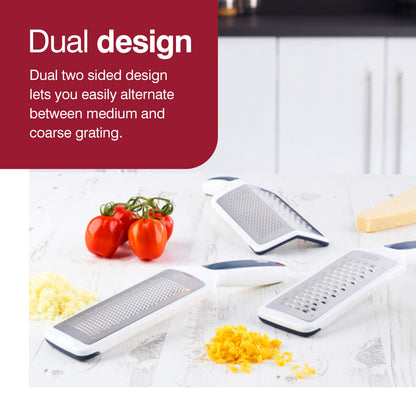 Zyliss SmoothGlide Dual Grater, One Size, White