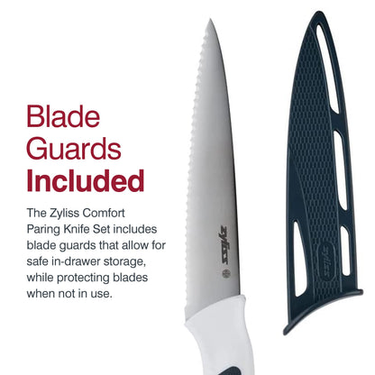 Zyliss - E920243U Zyliss Comfort 2 Piece Paring Knife Set, 4 inches, White