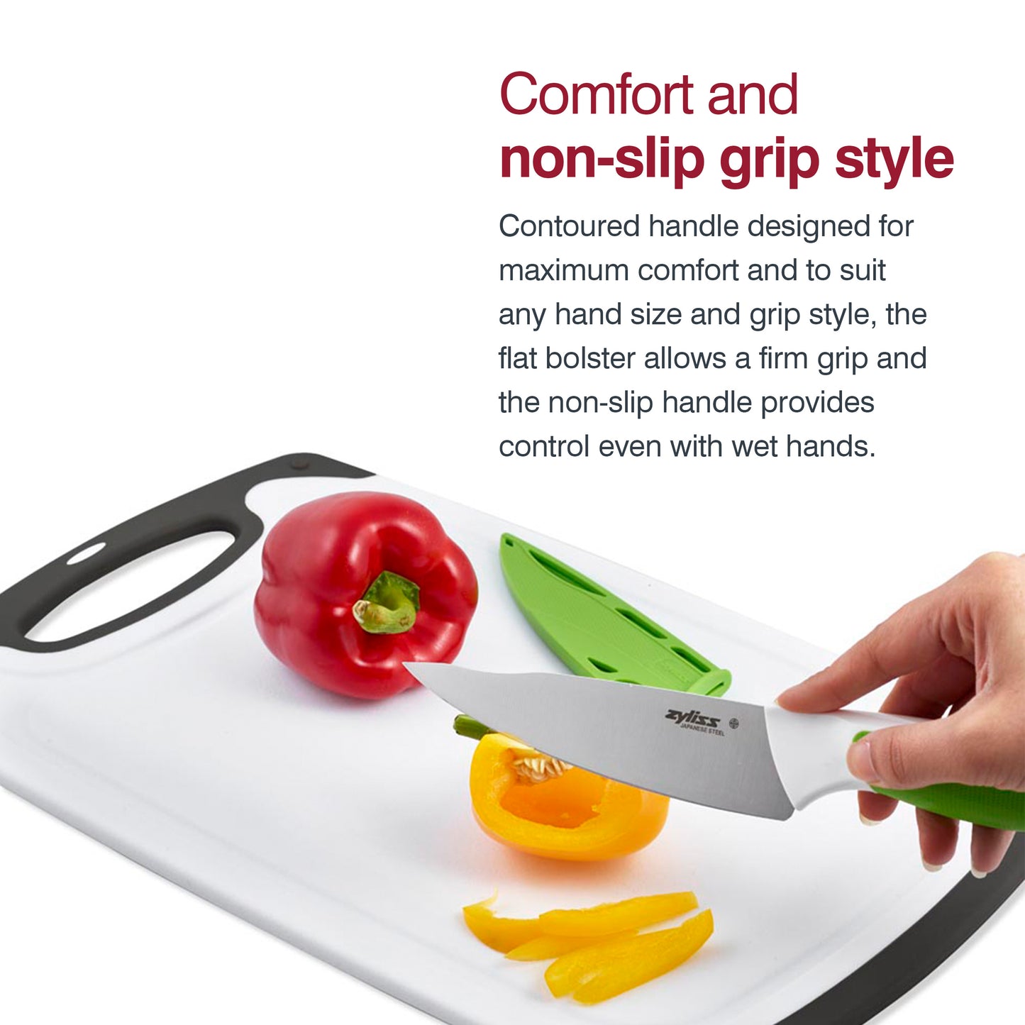 ZYLISS 4 Piece Cutting Board & Knife Set, 1EA