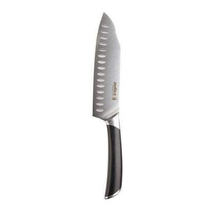 Zyliss Comfort Pro 7" Santoku Knife - Ice Hardened German Steel Kitchen Cutlery, Black/Stainless Steel