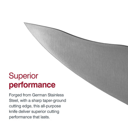 Zyliss Comfort Pro 7" Santoku Knife - Ice Hardened German Steel Kitchen Cutlery, Black/Stainless Steel