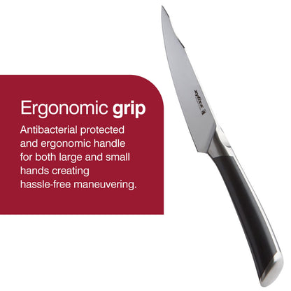 Zyliss Comfort Pro 5.5" Utility Knife - Ice Hardened German Steel Kitchen Cutlery, Black/Stainless Steel