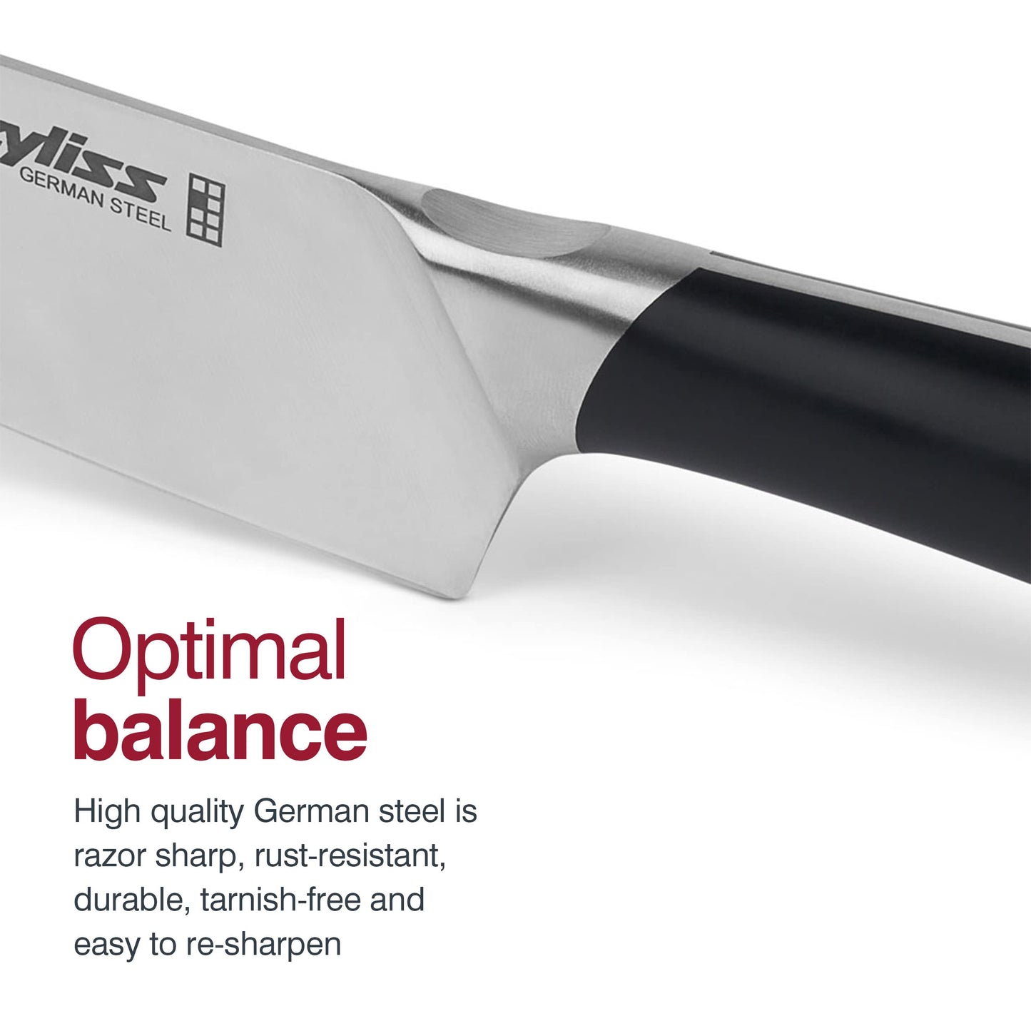 Zyliss Comfort Pro 5.5" Utility Knife - Ice Hardened German Steel Kitchen Cutlery, Black/Stainless Steel