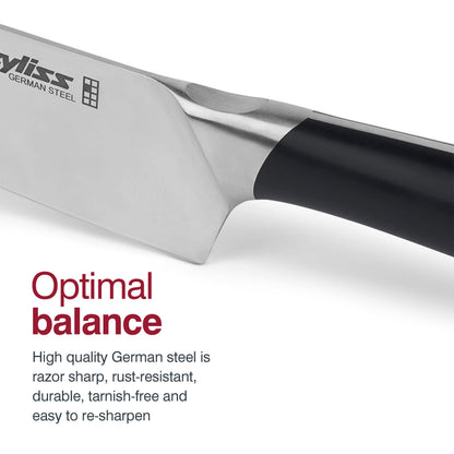 Zyliss Comfort Pro 5.5" Utility Knife - Ice Hardened German Steel Kitchen Cutlery, Black/Stainless Steel
