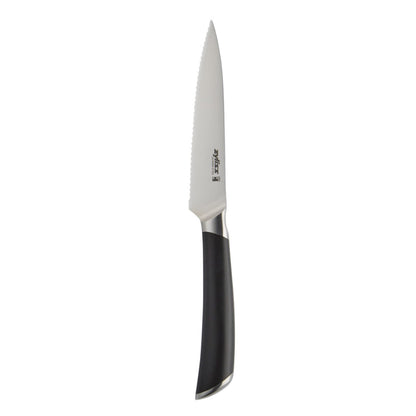 Zyliss Comfort Pro 4.5" Serrated Paring Knife - Ice Hardened German Steel Kitchen Cutlery , Black/Stainless Steel