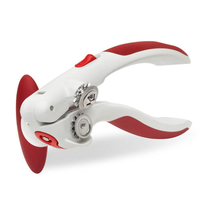 ZYLISS Lock N' Lift Manual Can Opener with Lid Lifter Magnet, Red