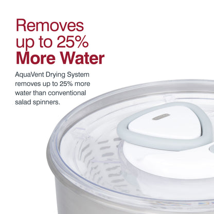 Zyliss Easy Spin¬Æ Salad Spinner, Stainless Steel