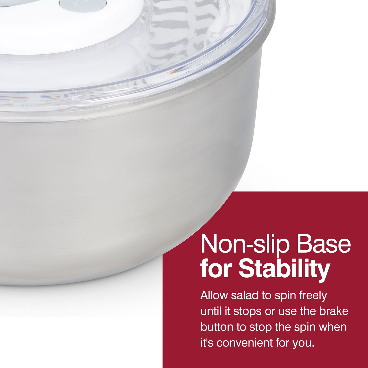 Zyliss Easy Spin¬Æ Salad Spinner, Stainless Steel