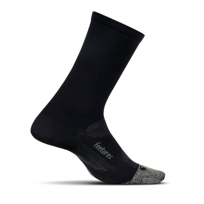 Feetures Elite Ultra Light Mini Crew- Trail Running Socks for Women & Men, Targeted Compression, Moisture Wicking- X-Large, Black
