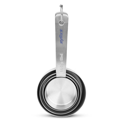Zyliss Bakeware Premium Stainless Steel Measuring Cups, Set of 4 Silver