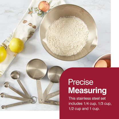 Zyliss Bakeware Premium Stainless Steel Measuring Cups, Set of 4 Silver