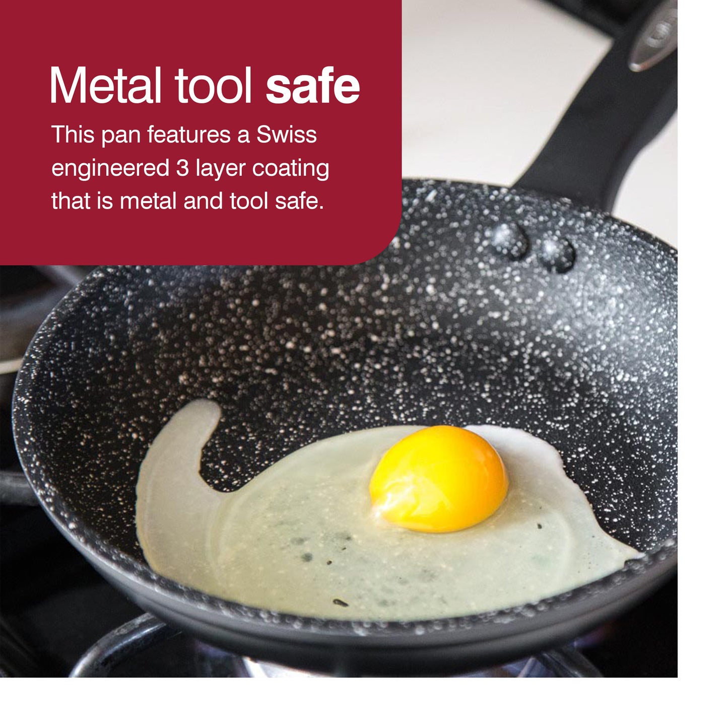 ZYLISS Cookware 8" Nonstick Fry Pan - Oven, Dishwasher, Induction and Metal Utensil Safe Cooking - Heavy Duty Forged Aluminum with Sturdy Riveted Handle