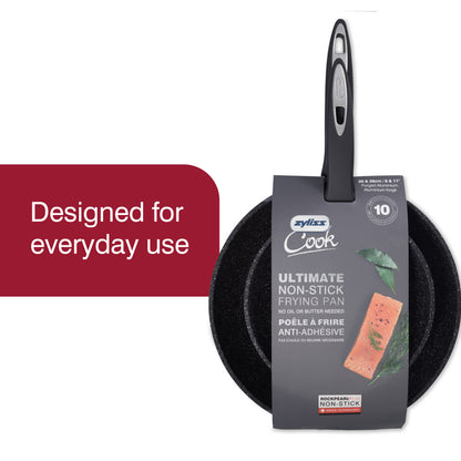 ZYLISS Cookware 8" and 11" Nonstick Fry Pan Set - Oven, Dishwasher, Induction and Metal Utensil Safe Cooking - Heavy Duty Forged Aluminum with Sturdy Riveted Handle (2 Piece Set)