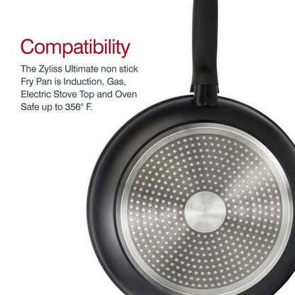 ZYLISS Cookware 8" and 11" Nonstick Fry Pan Set - Oven, Dishwasher, Induction and Metal Utensil Safe Cooking - Heavy Duty Forged Aluminum with Sturdy Riveted Handle (2 Piece Set)