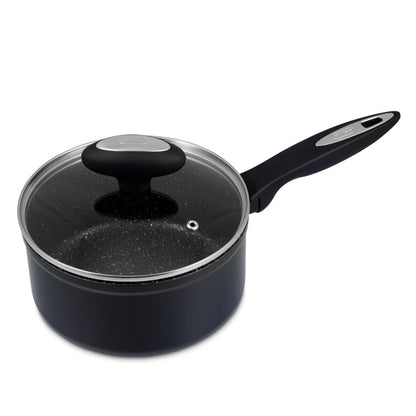 Zyliss Nonstick Saucepan with Glass Lid, 2.7 Qt, Gray