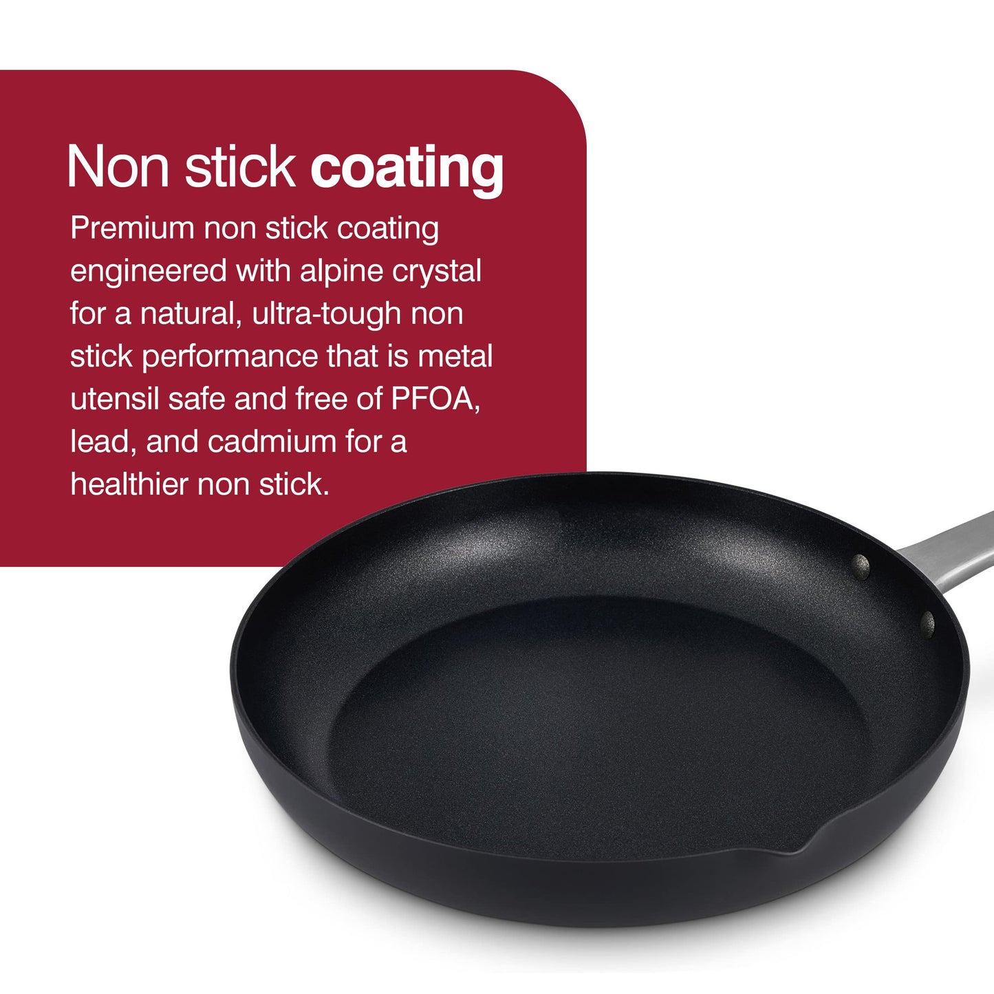 Zyliss Ultimate Pro Nonstick Frying Pan, 11" Hard Anodized Cookware with Pour Spout
